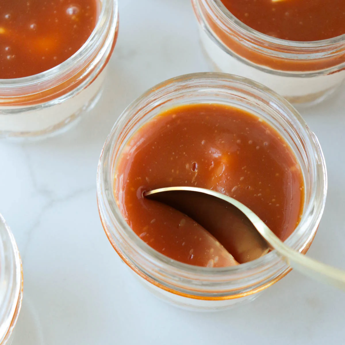 Caramel Cheesecakes in a Jar