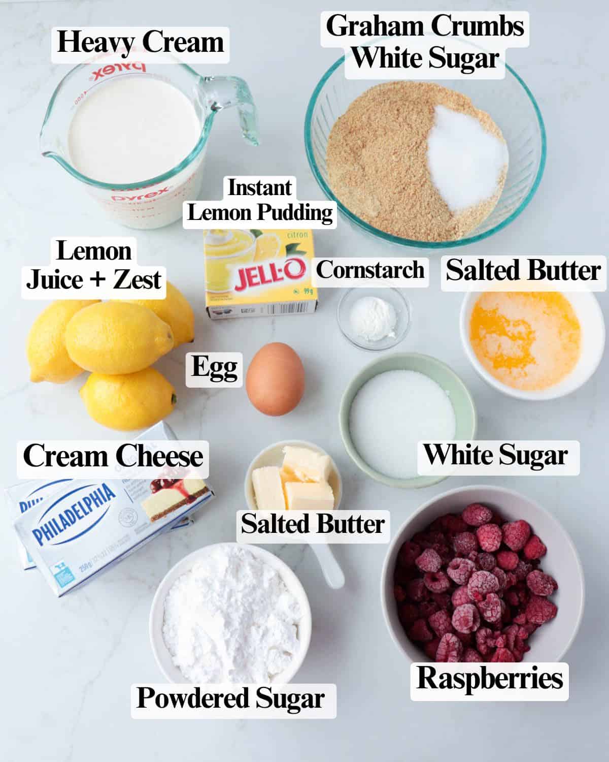 No-Bake Lemon Raspberry Cheesecake