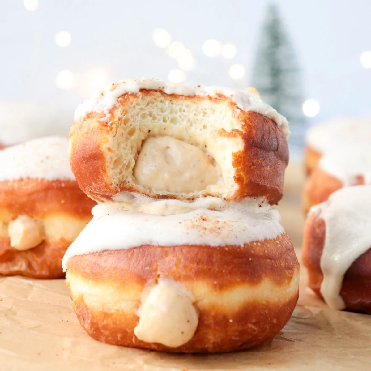 Eggnog Custard Donuts