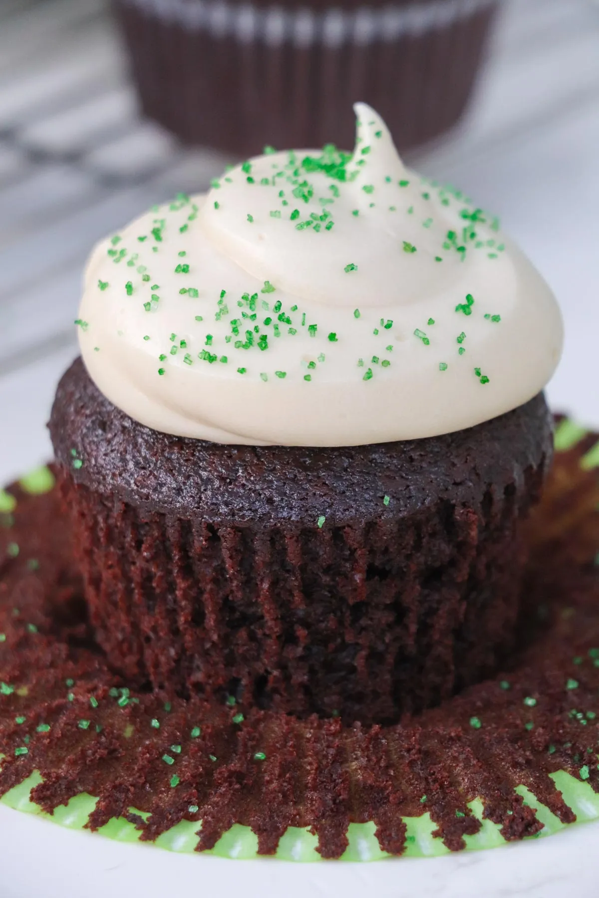 Irish Cream Chocolate Cupcakes