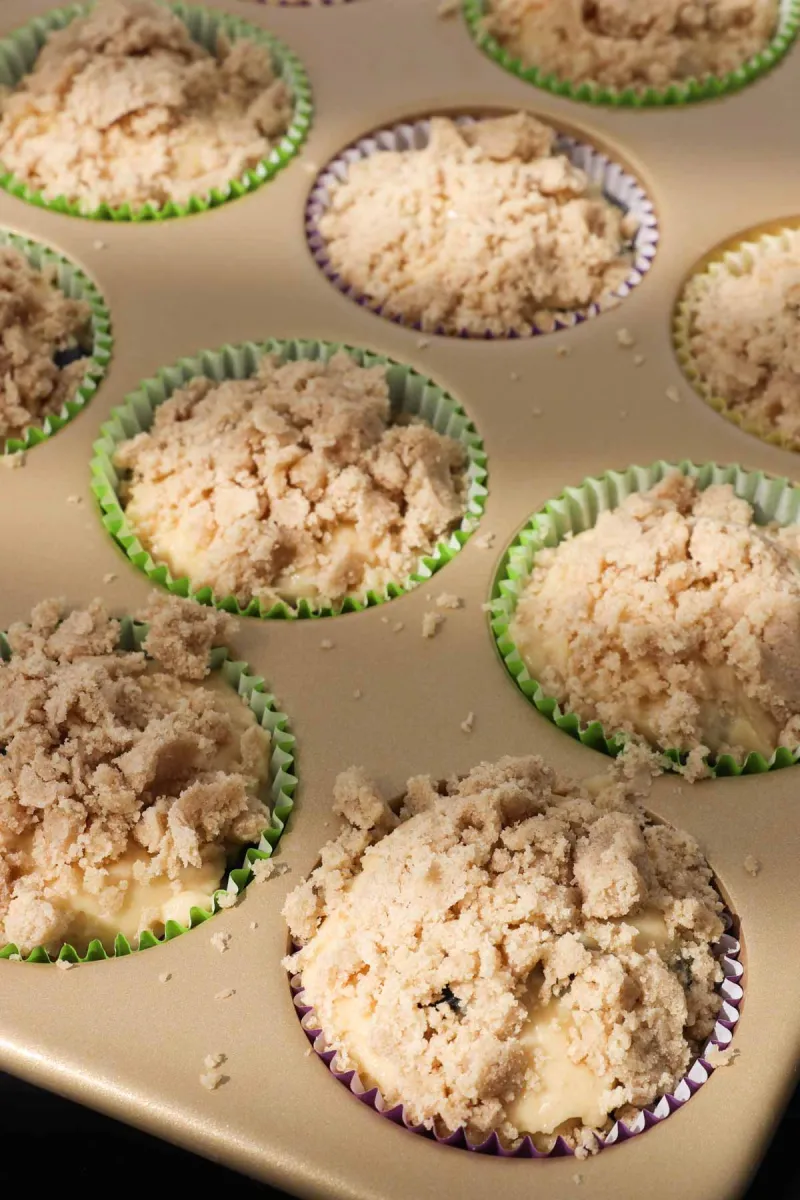 Blueberry Muffins with Crumb Topping
