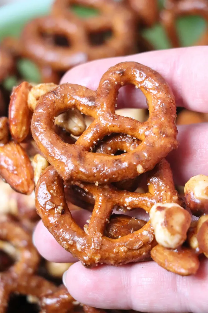 Sweet and Spicy Nuts and Pretzels