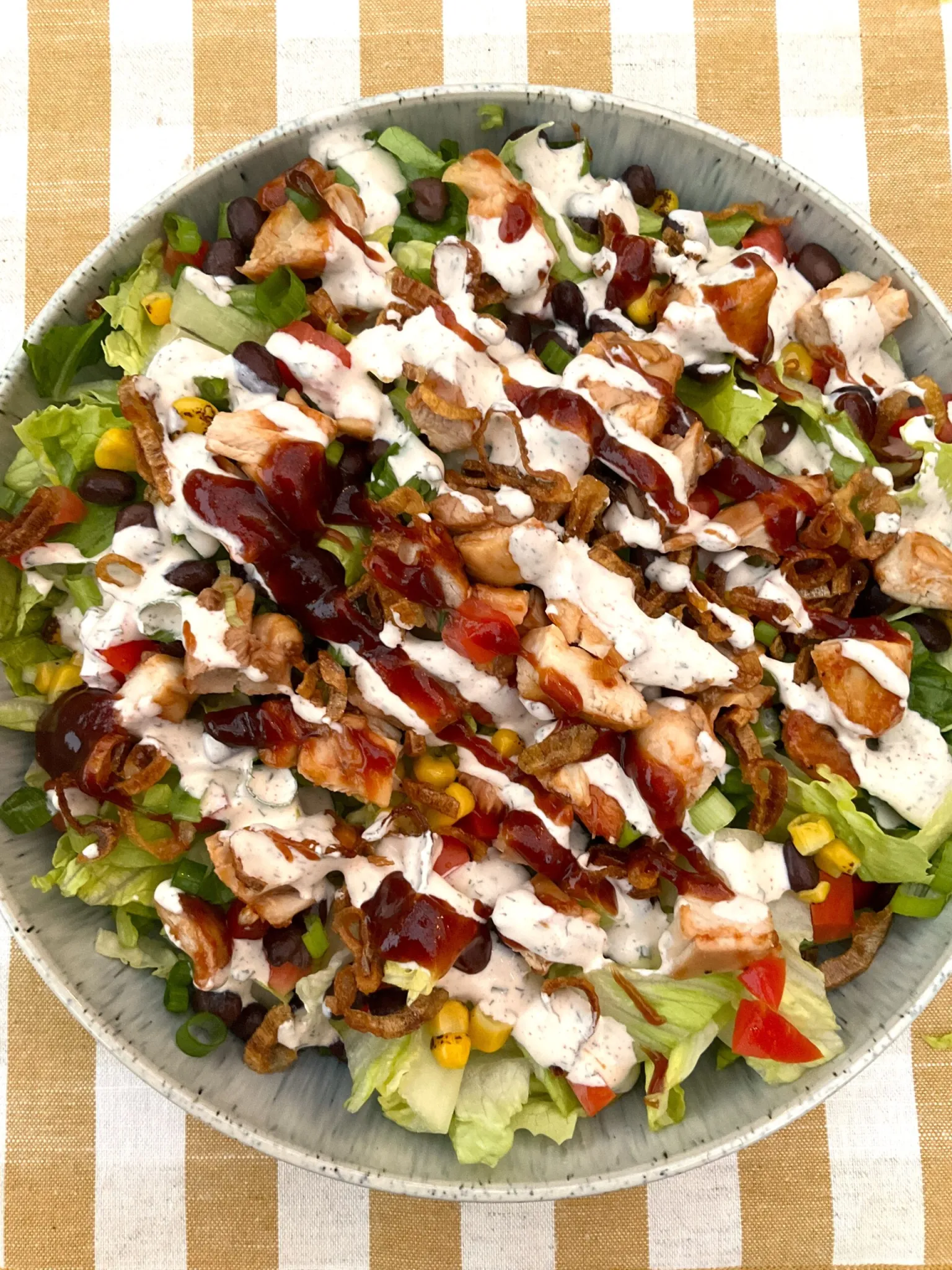 Barbecue Chicken Ranch Salad
