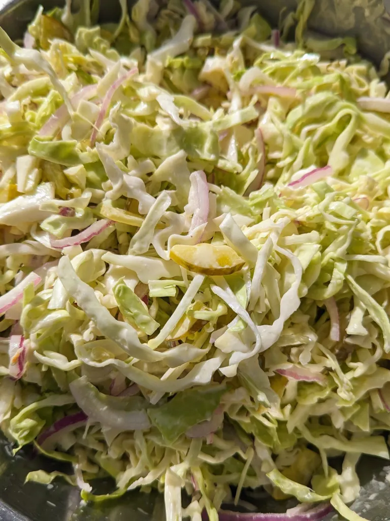 BBQ Chicken Sandwich with Dill Pickle Slaw (Slow Cooker)