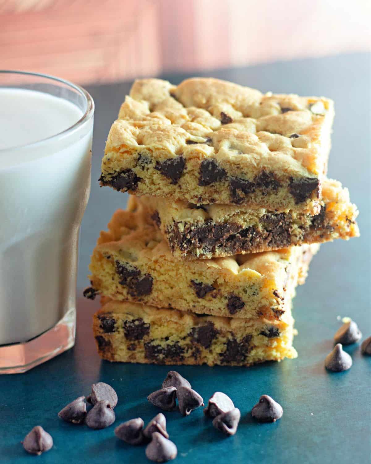 Chocolate Chip Cake Mix Cookie Bars