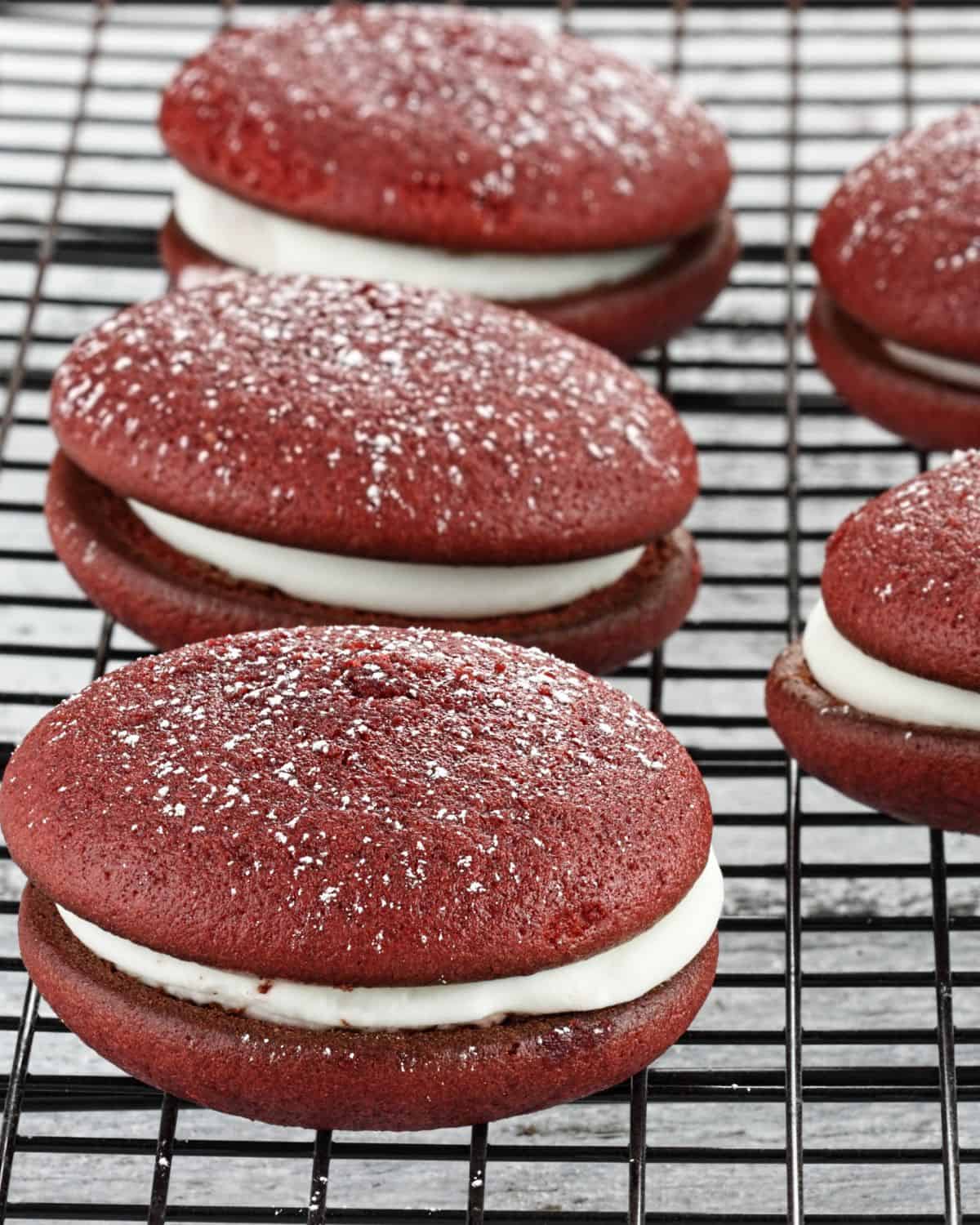 Red Velvet Sandwich Cookies