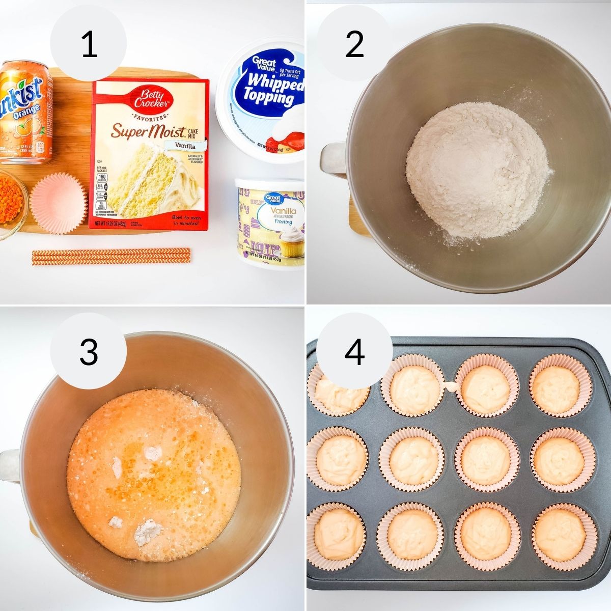 Orange Creamsicle Cupcakes