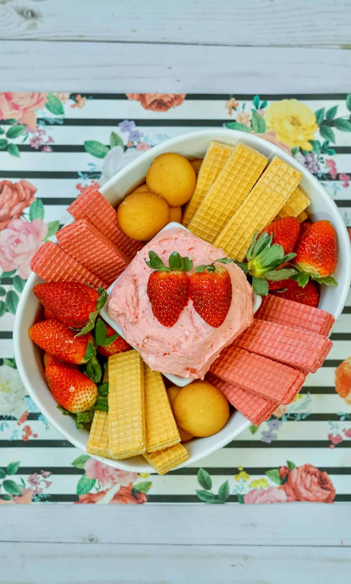 Strawberry Cake Batter Dip