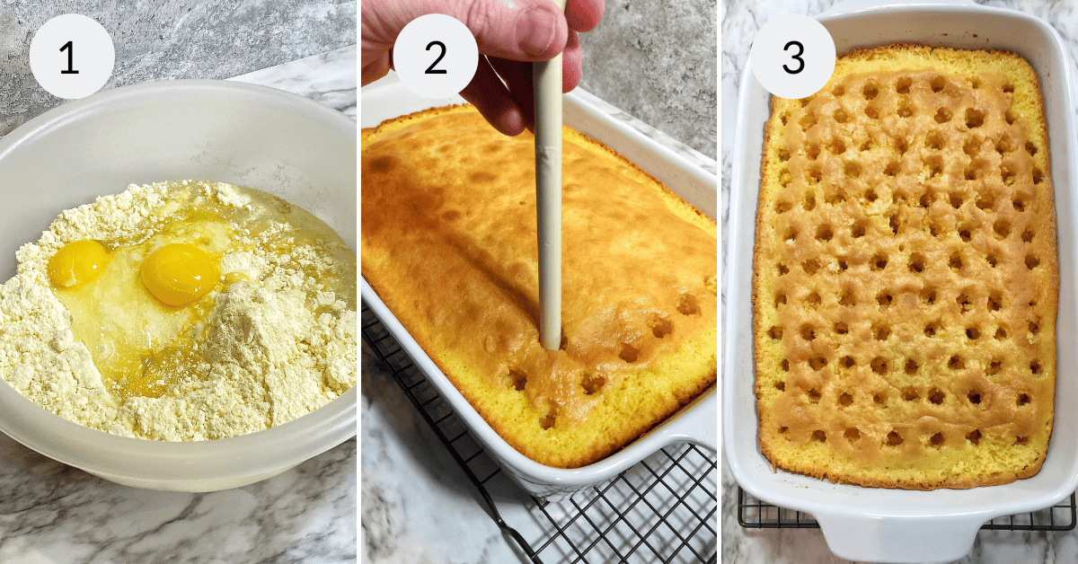 Pineapple Coconut Poke Cake