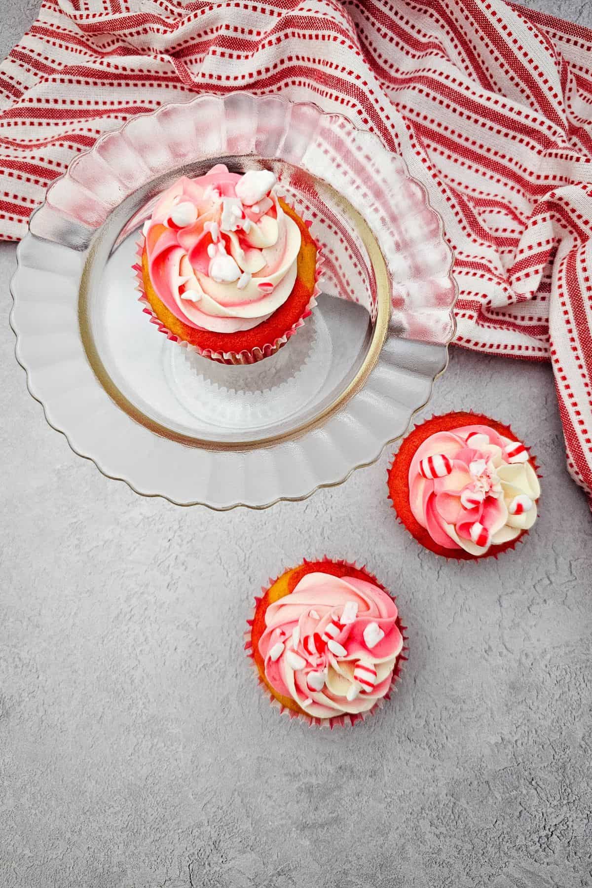 Candy Cane Cupcakes