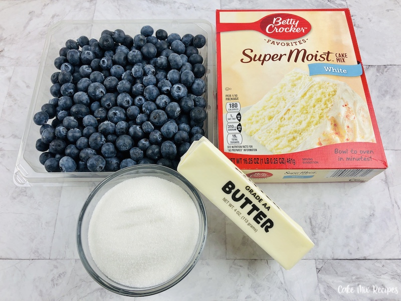 Cake Mix Blueberry Cobbler