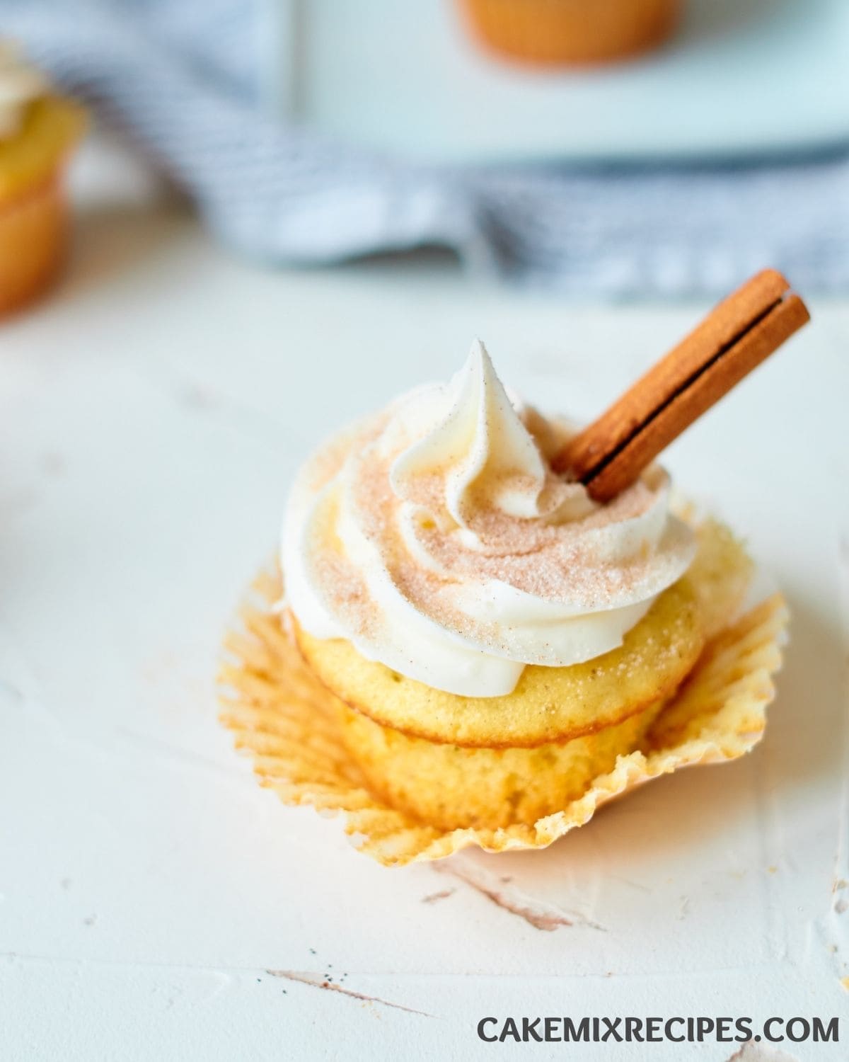 Cake Mix Snickerdoodle Cupcakes