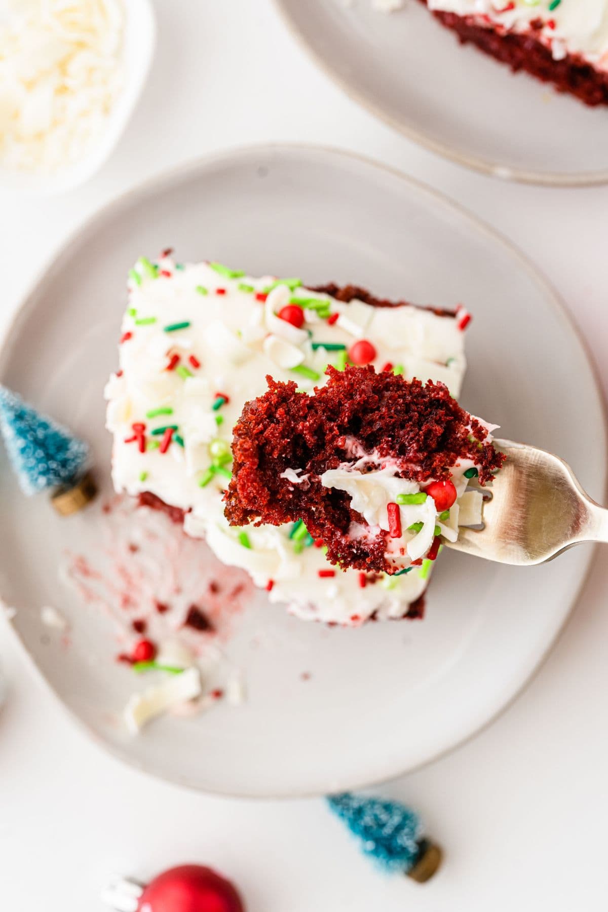Christmas Red Velvet Poke Cake