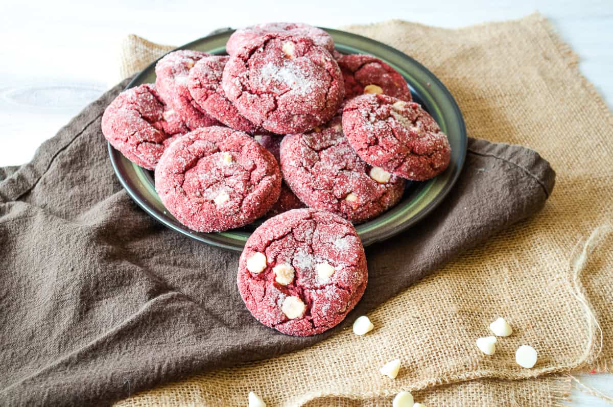 Red Velvet Cake Crinkle Cookies