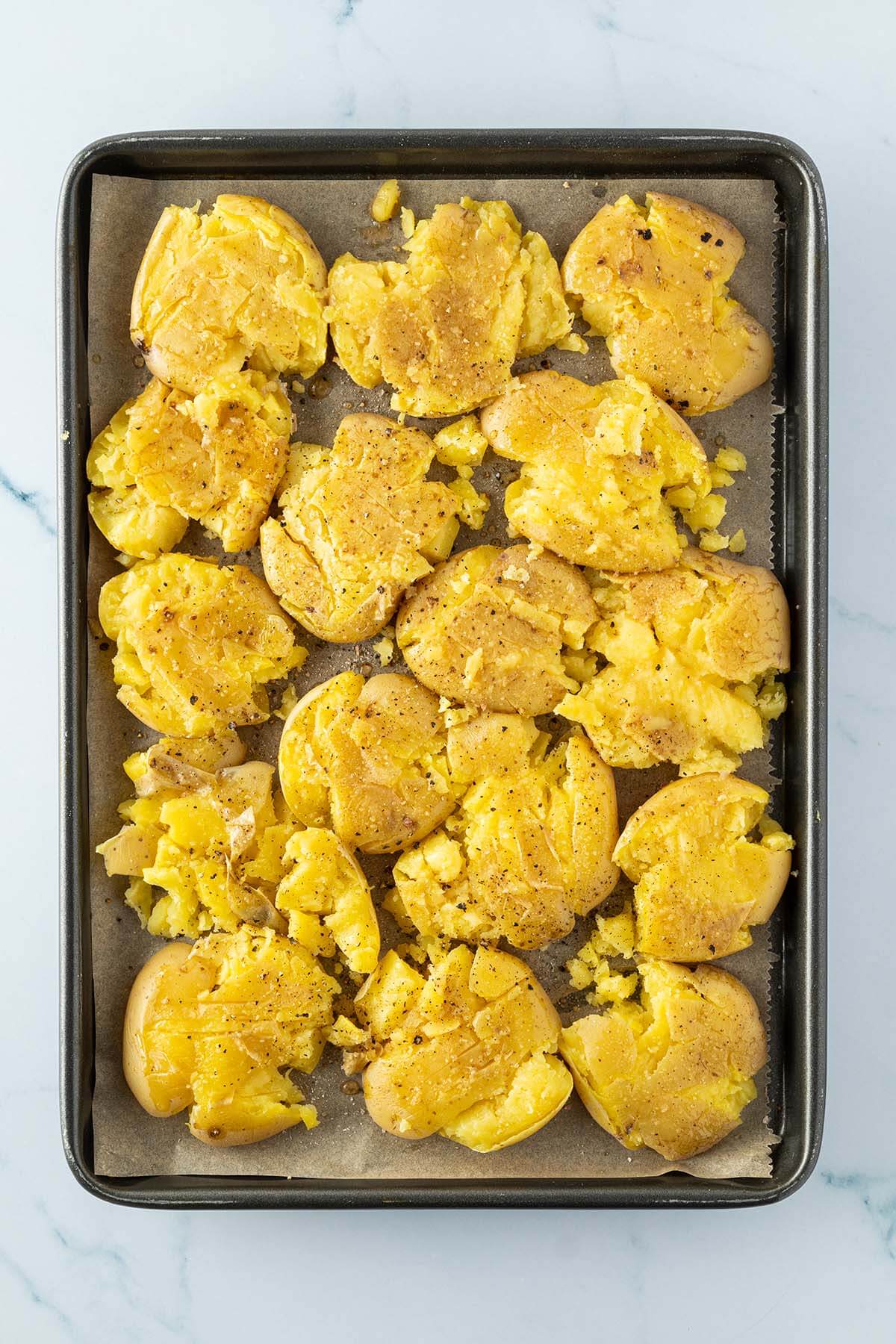 Oven-Baked Smashed Potatoes