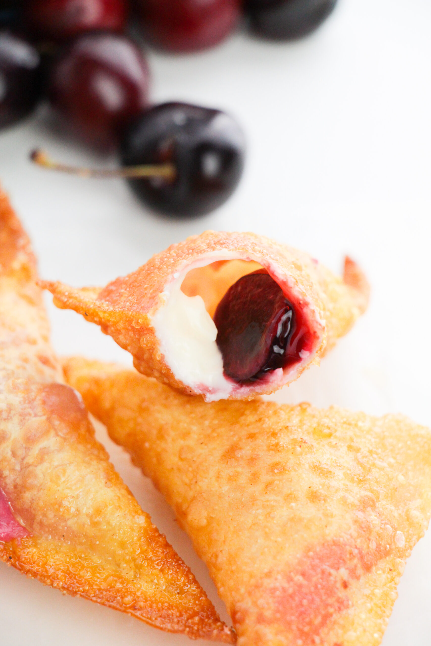 Cherry Cheesecake Dessert Wontons
