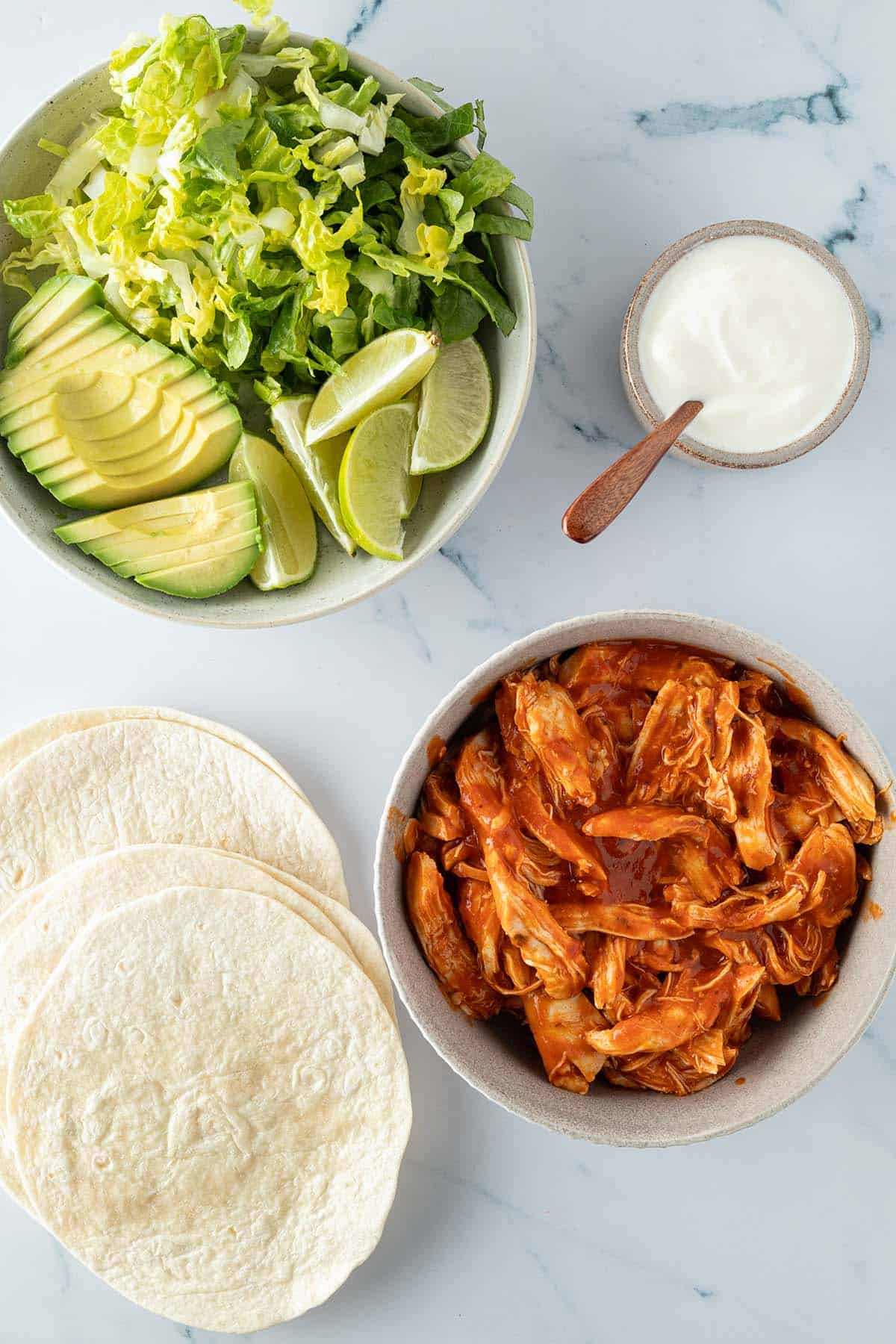 Mexican Pulled Chicken Tacos