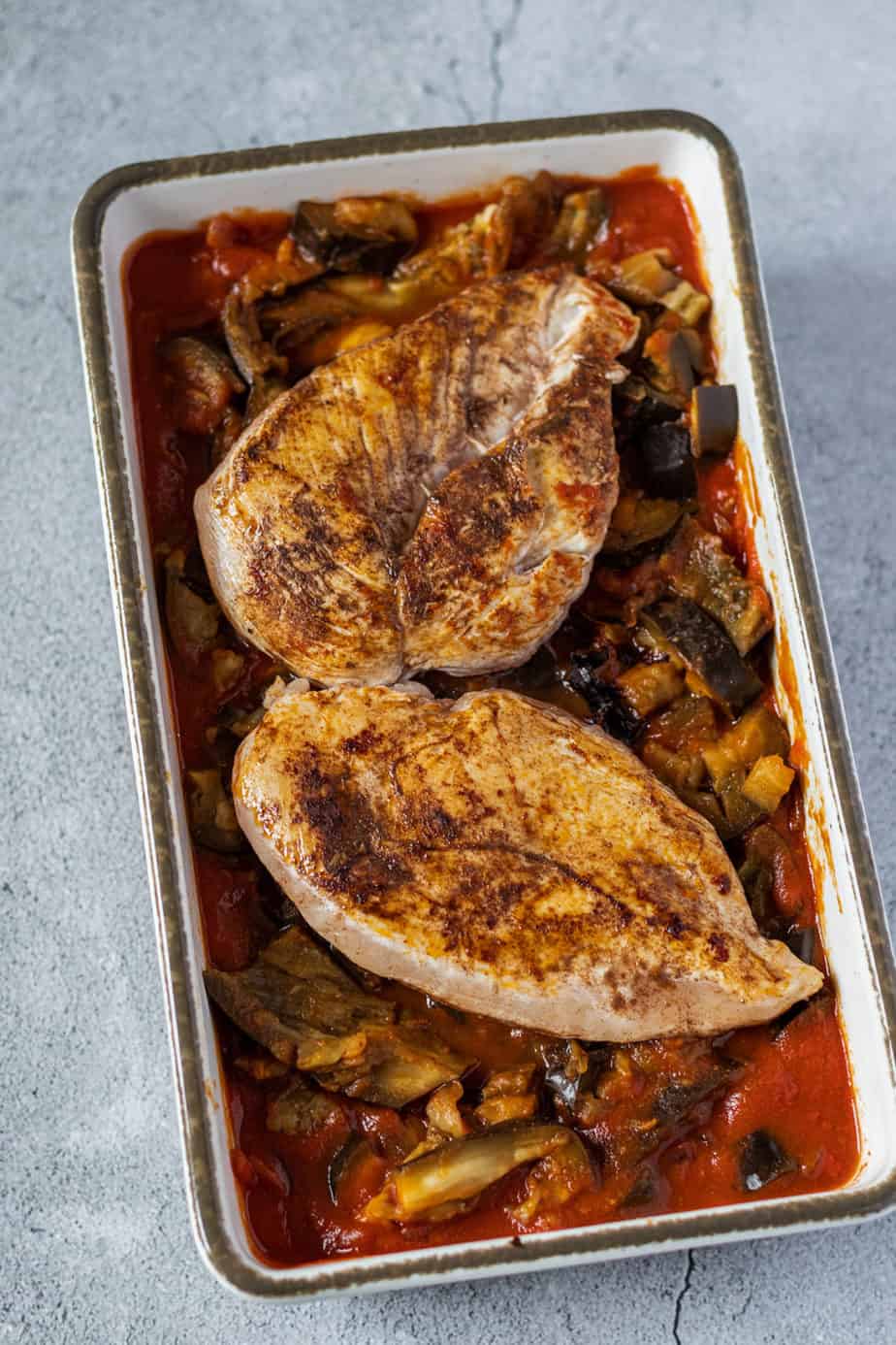 Oriental Chicken with Eggplants