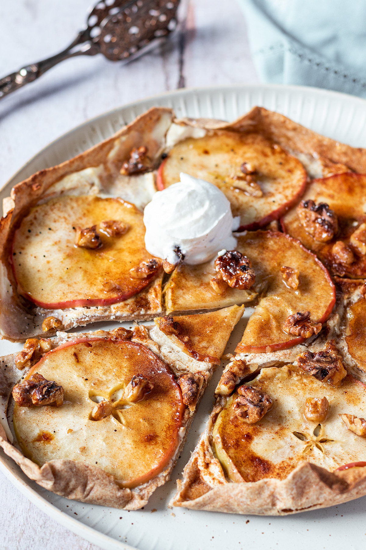 Sweet Flammkuchen with Apple