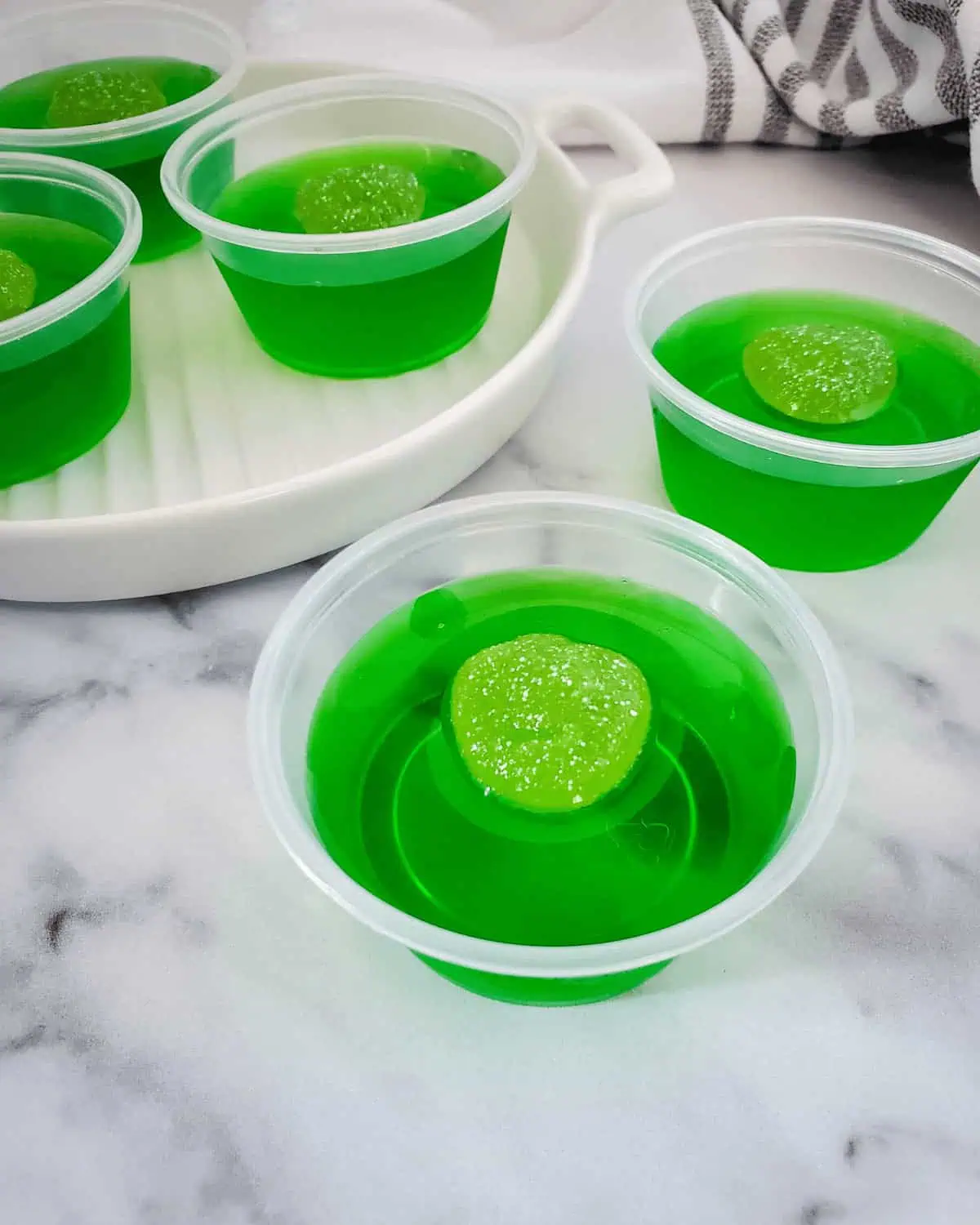 Sour Apple Green Jello Shots