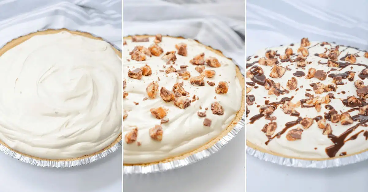 No Bake Snickers Pie