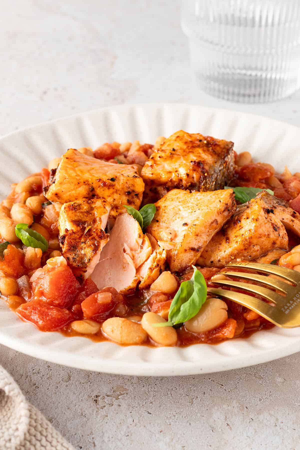 Salmon with Beans
