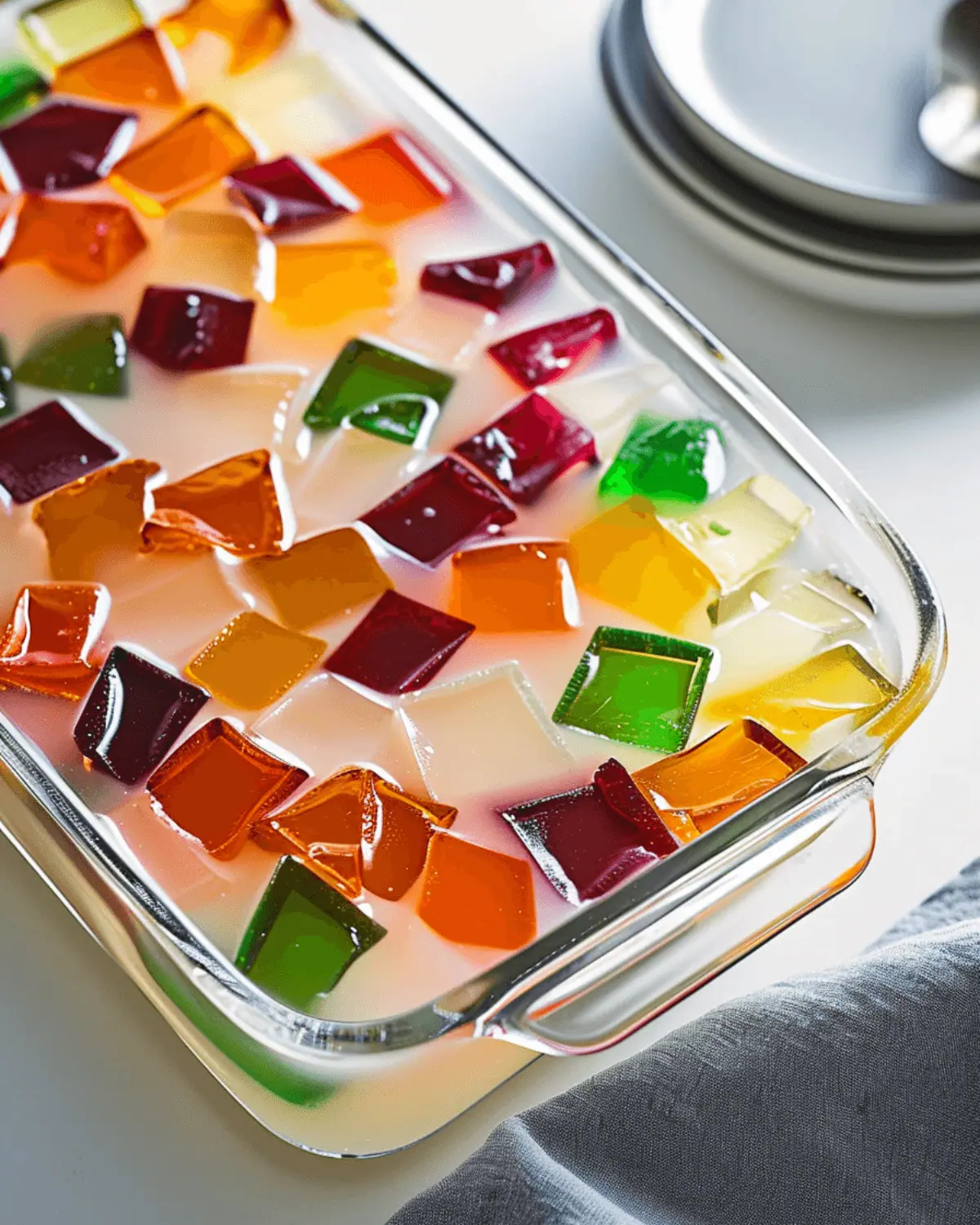 Mosaic Jello (Milk Jello)