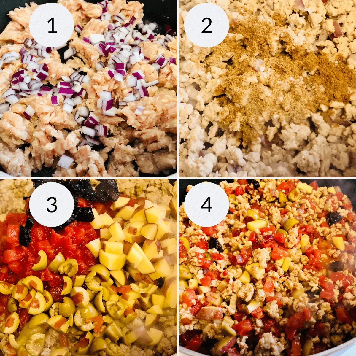 Chicken Picadillo Taco Salad