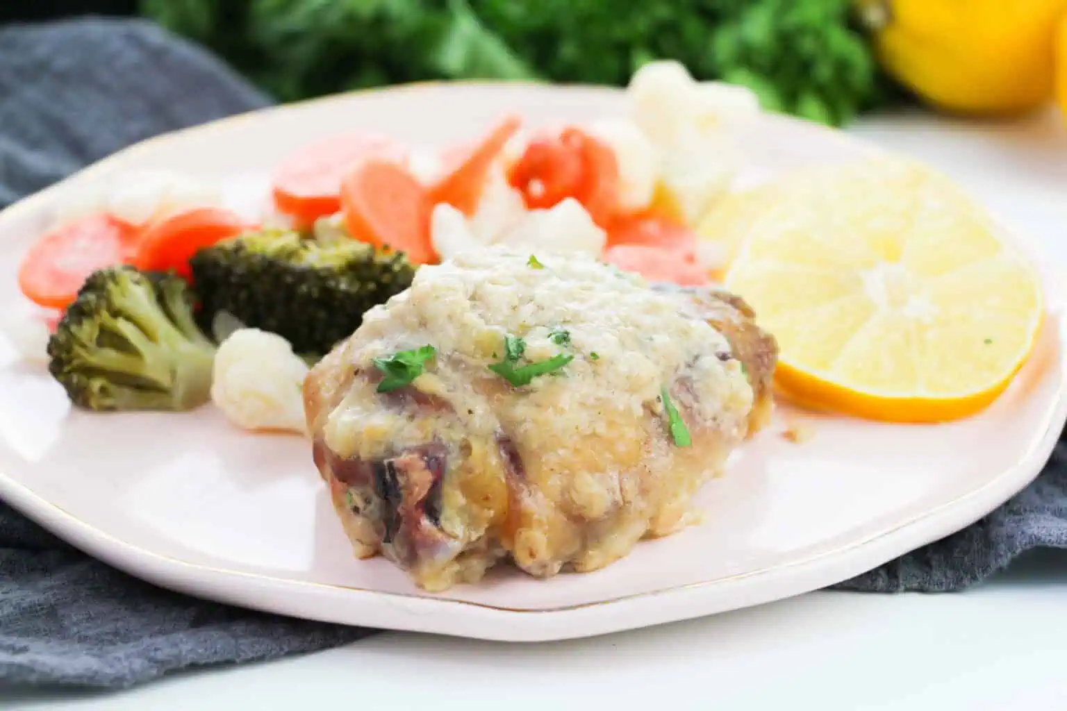 Creamy Lemon Pepper Chicken Thighs