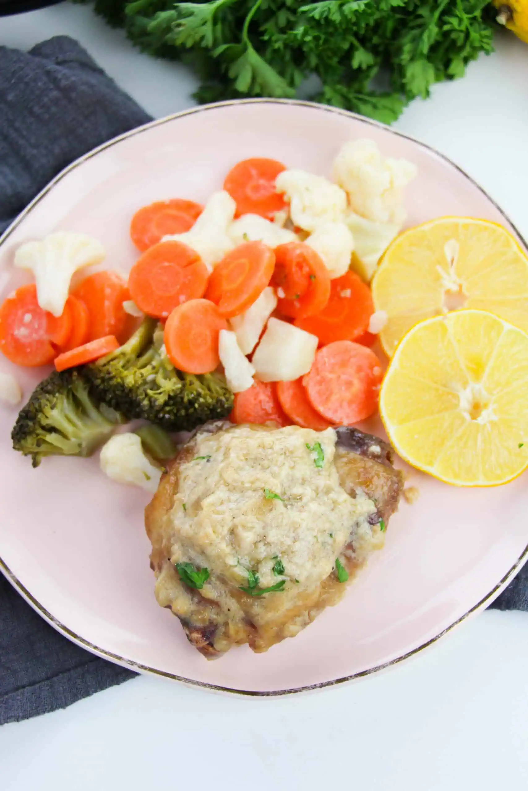 Creamy Lemon Pepper Chicken Thighs