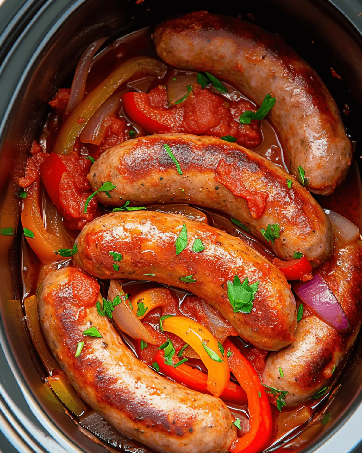 Crock Pot Sausage and Peppers