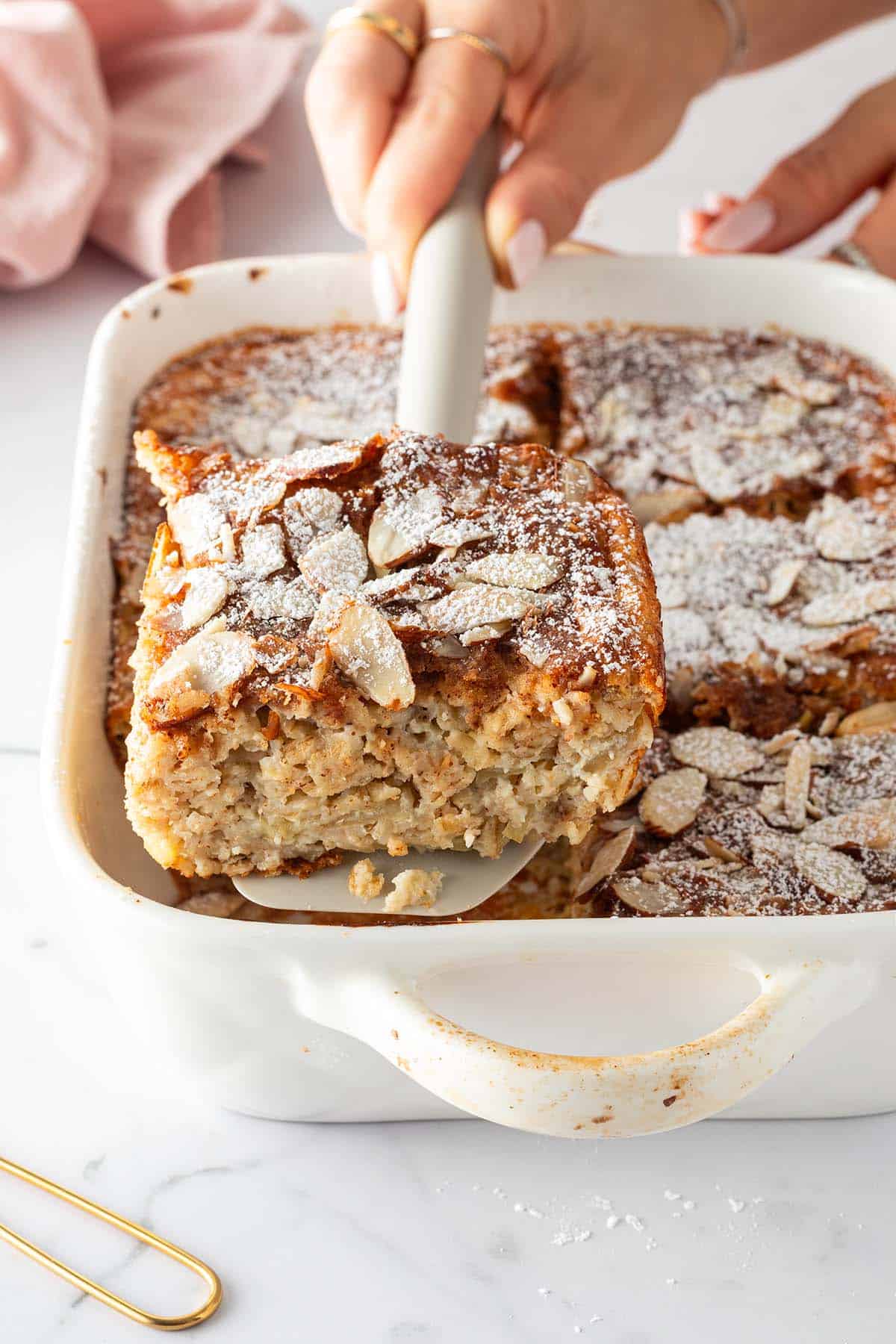 Almond Croissant Baked Oats