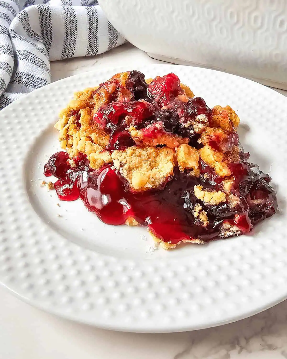 Blueberry Cherry Dump Cake