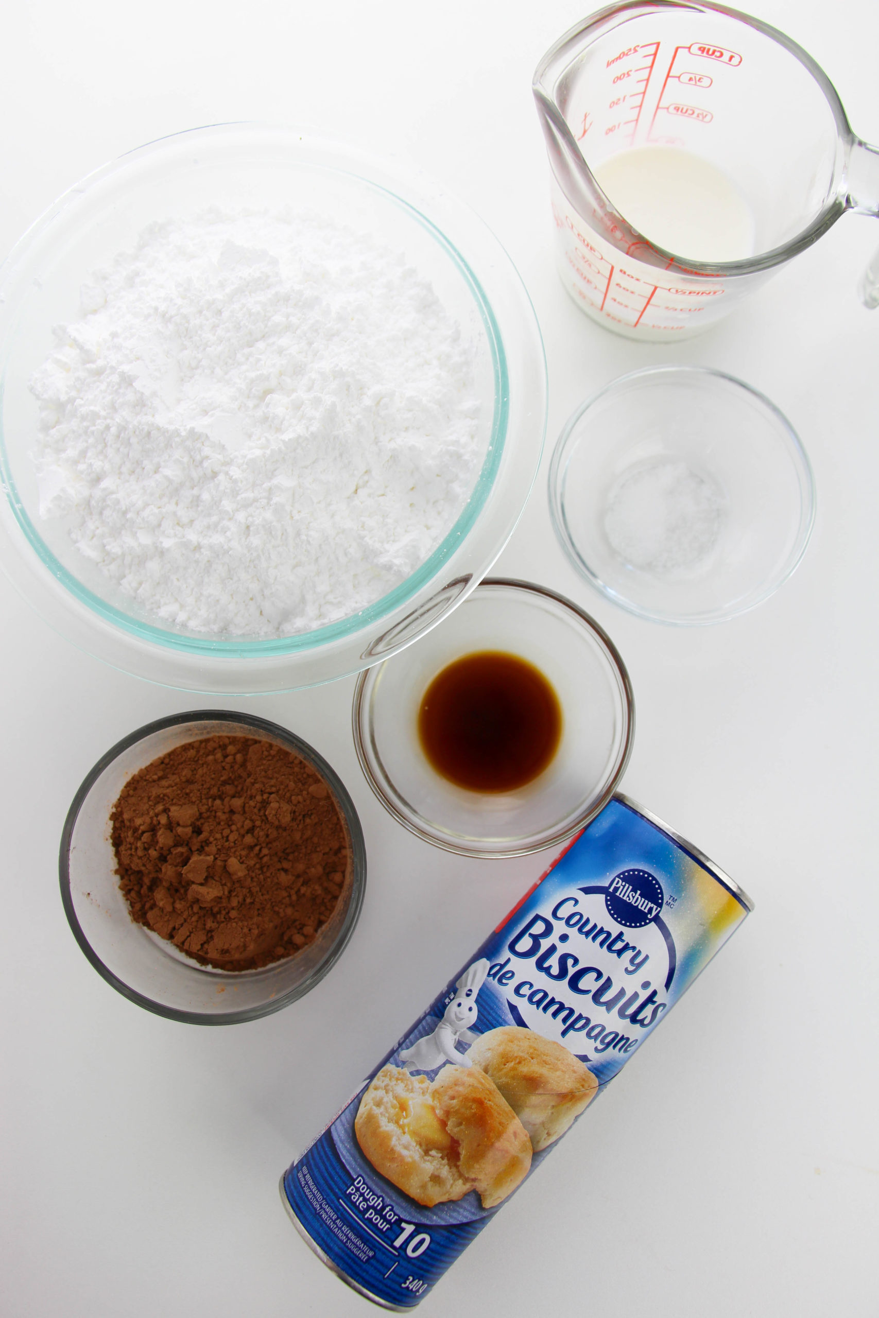 Chocolate Glazed Biscuit Donuts