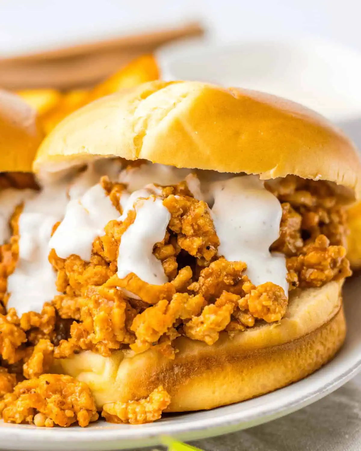 Slow Cooker Buffalo Chicken Sloppy Joes