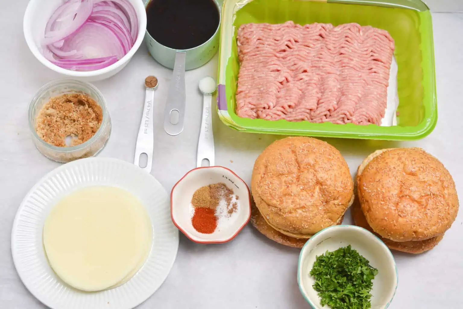 Grilled Turkey Burgers with Pickled Onions