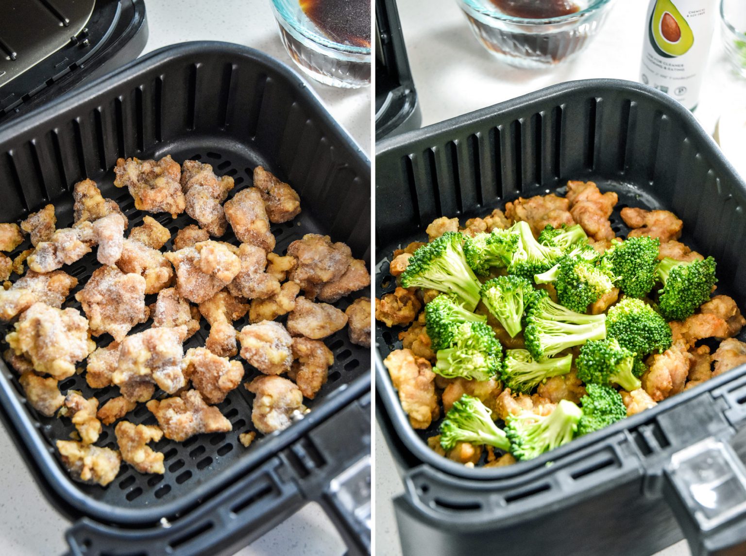Air Fryer Trader Joe’s Orange Chicken and Broccoli