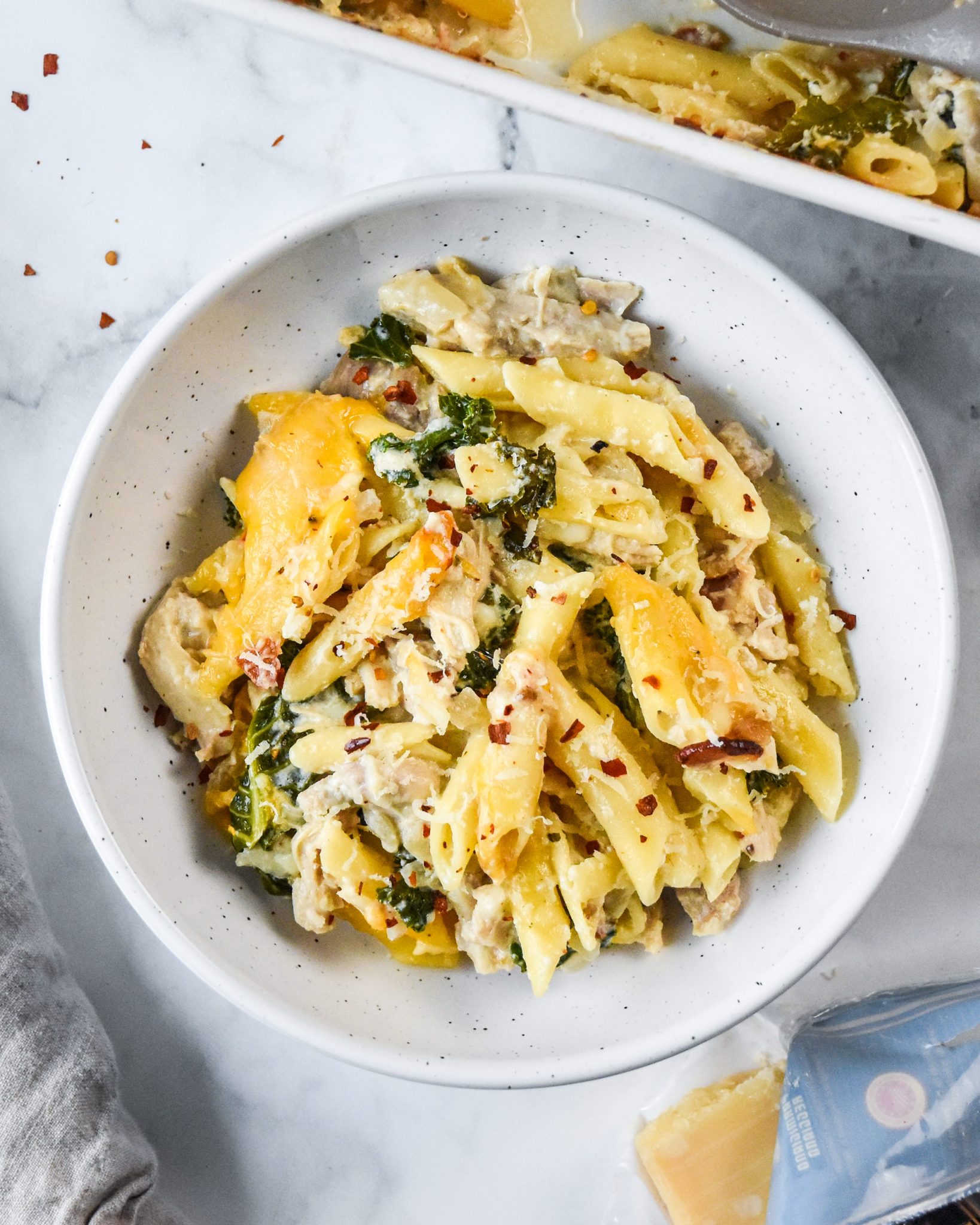 Cheesy Chicken Bacon Ranch Kale Casserole