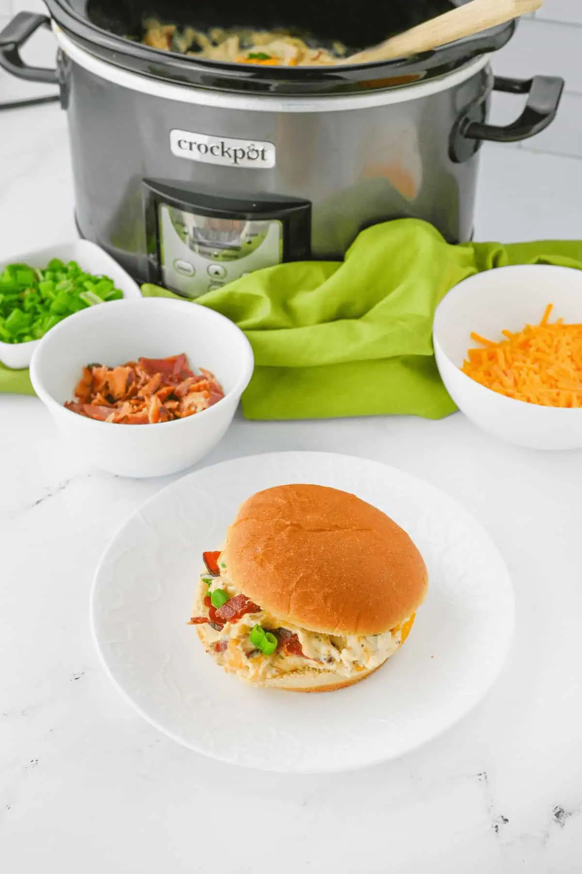 Crock Pot Cracked Chicken Sandwiches