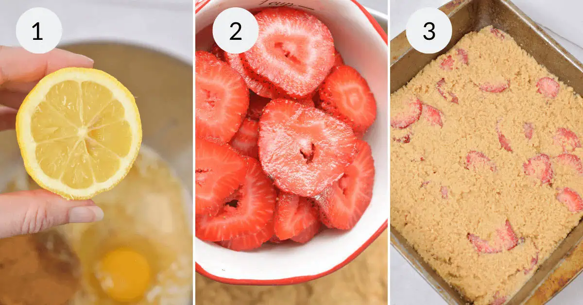 Strawberry Lemon Blondies