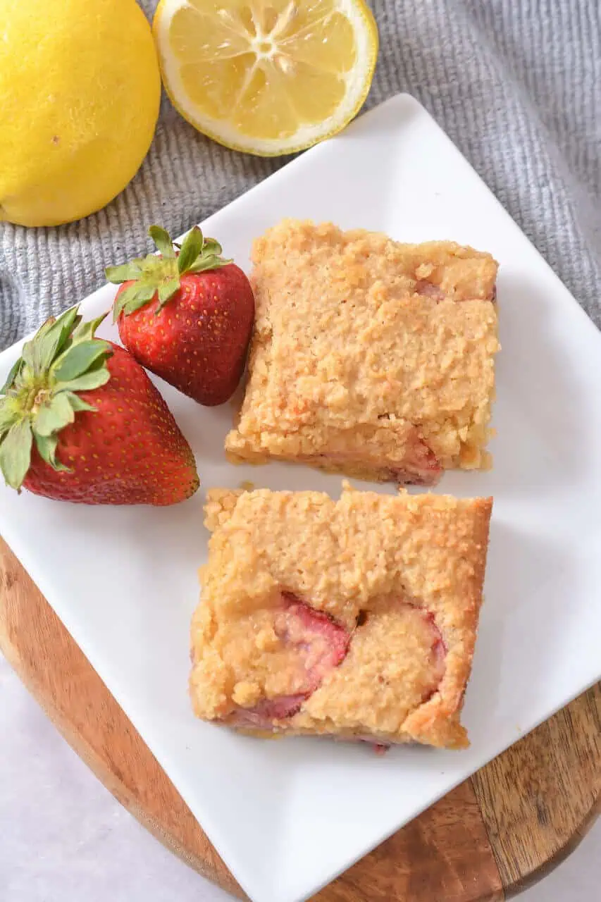 Strawberry Lemon Blondies