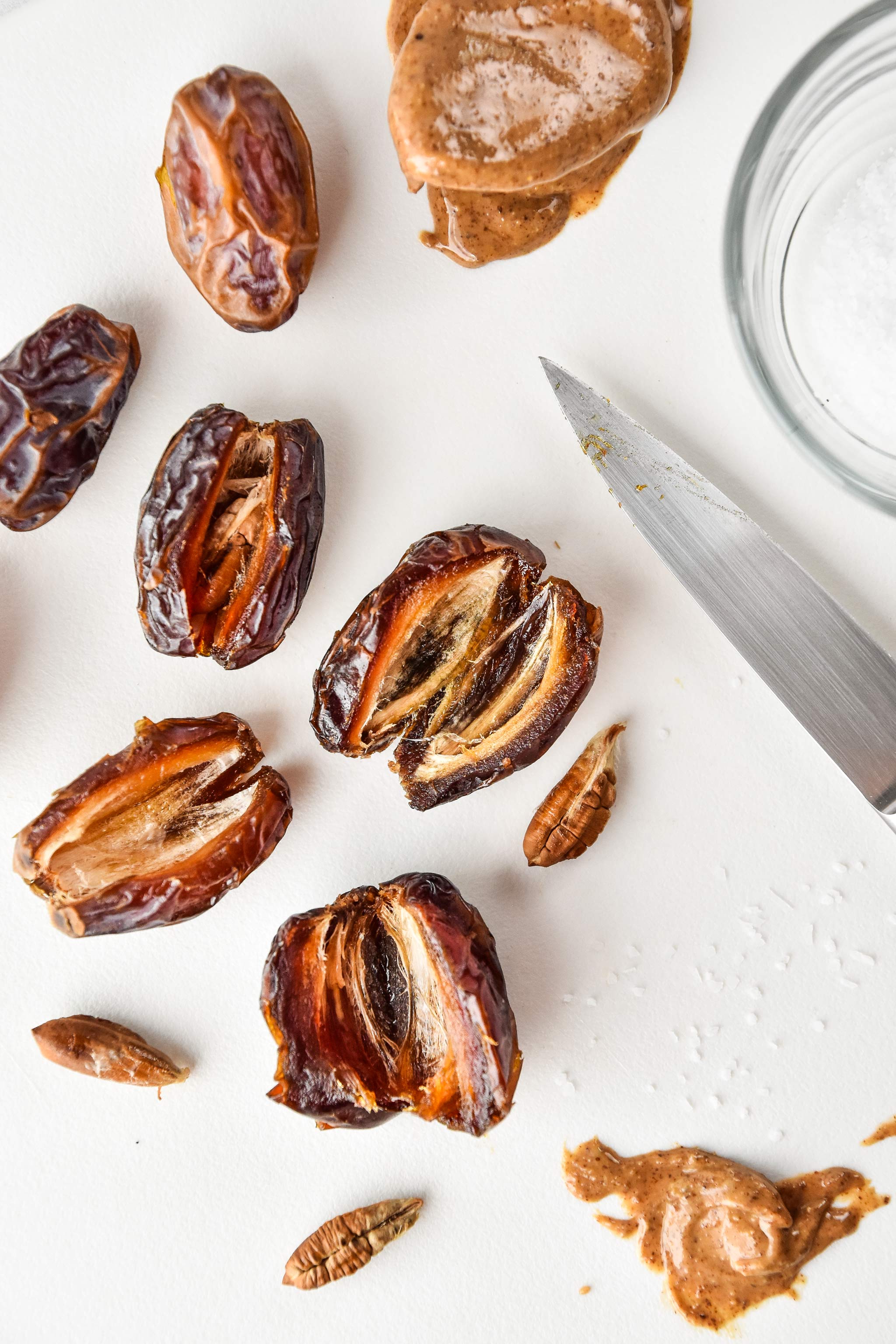 Salted Almond Butter Stuffed Dates