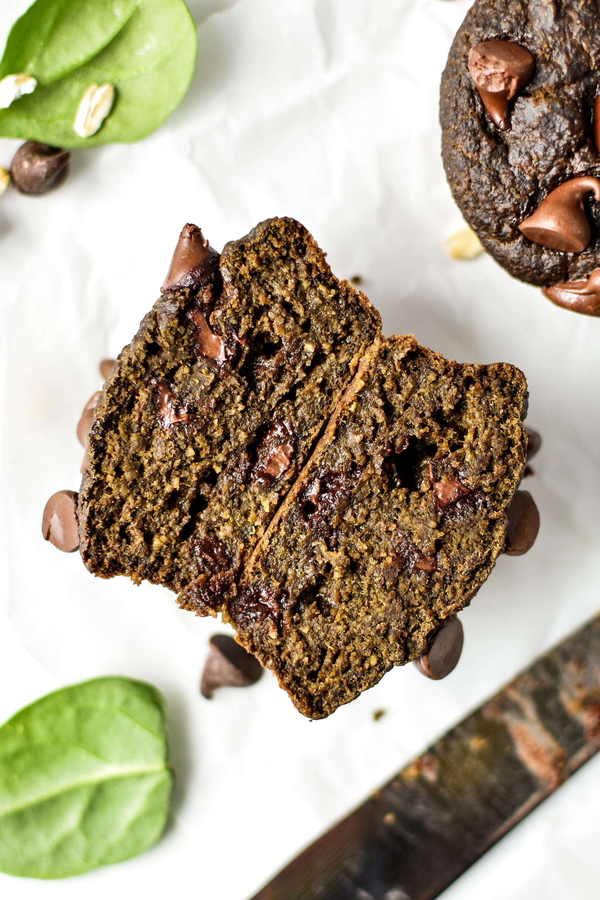 Chocolate Spinach Blender Muffins