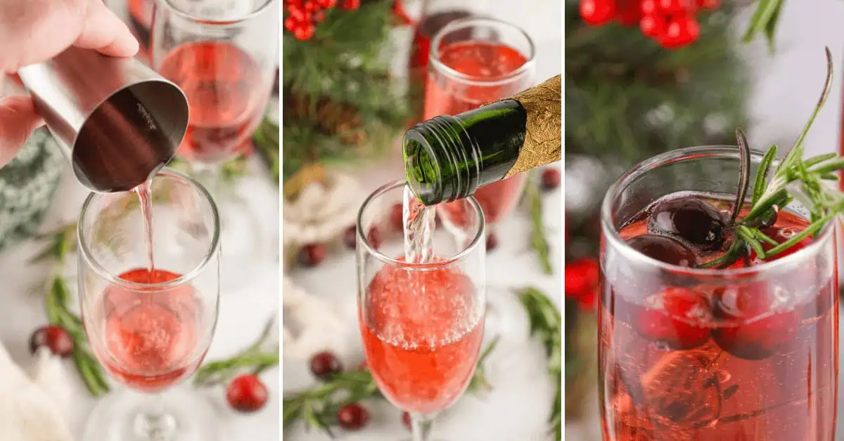 Cranberry Mimosas