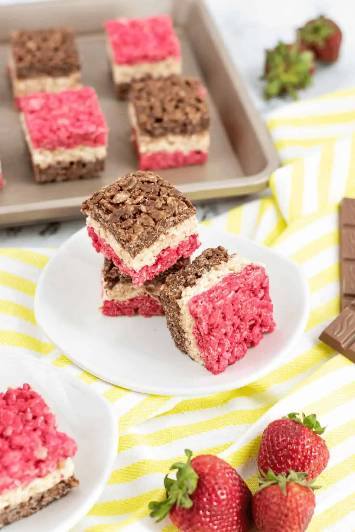 Strawberry Chocolate Rice Krispie Treats