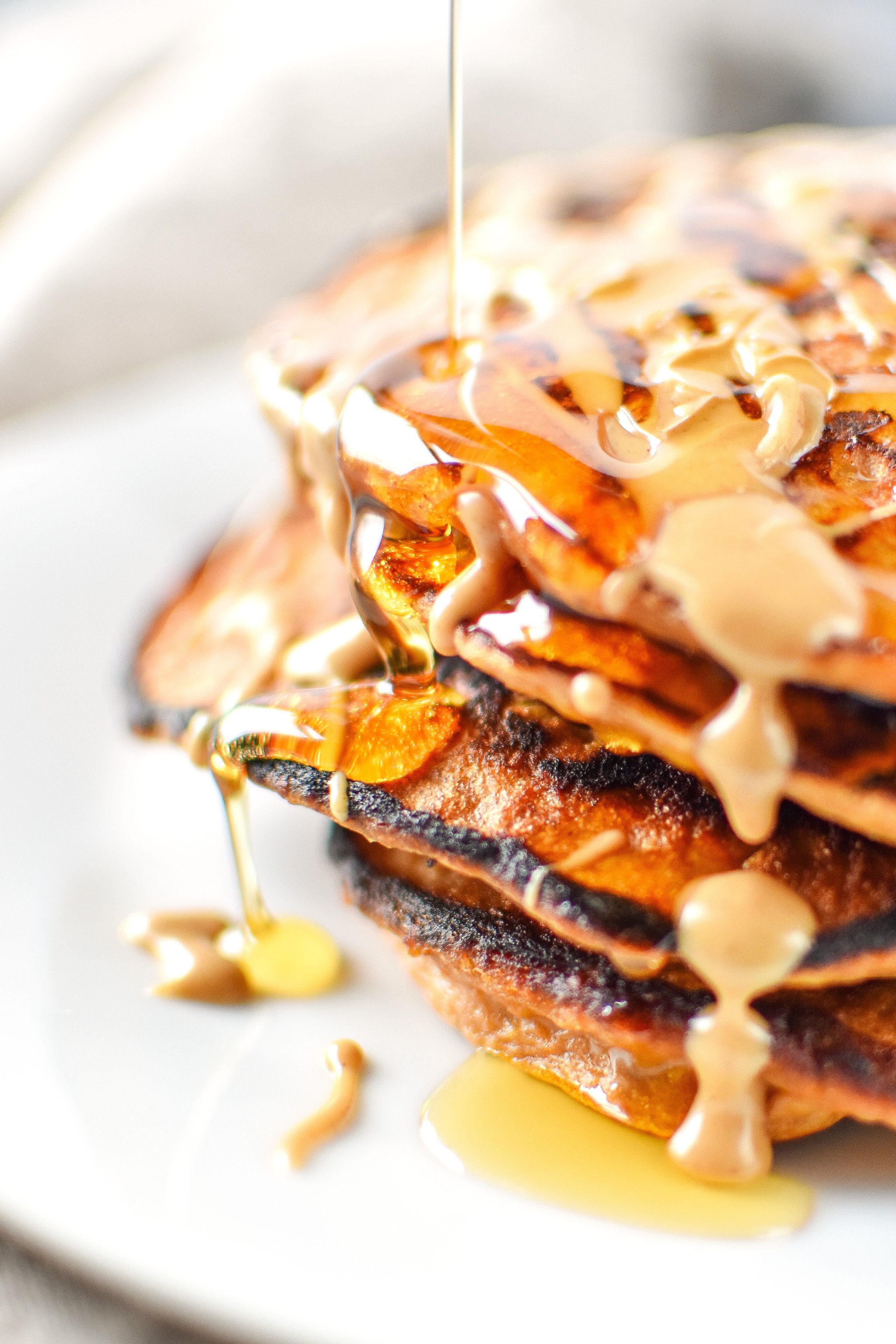 5-Ingredient Sweet Potato Banana Pancakes