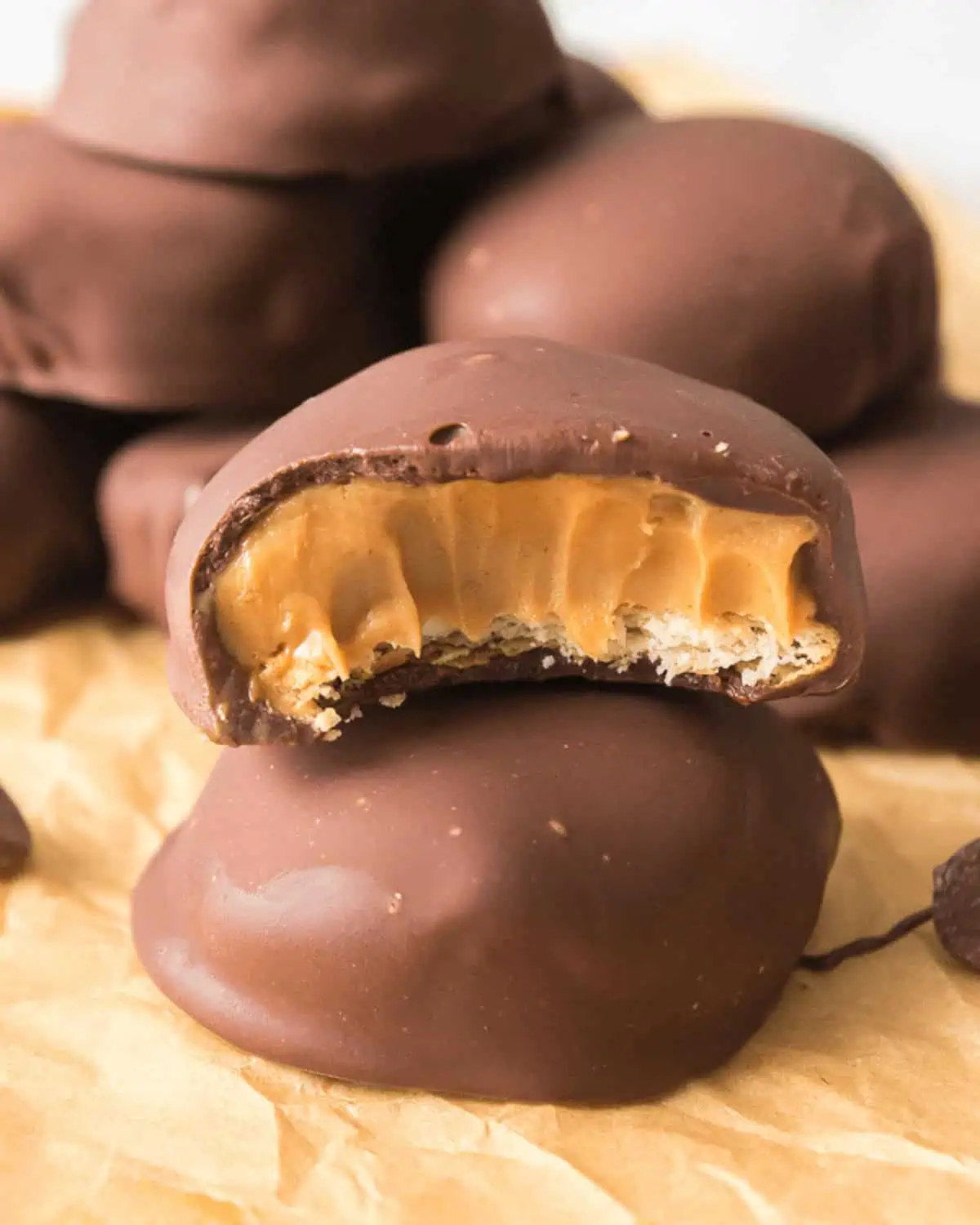 Copycat Girl Scout Peanut Butter Patties (Tagalongs)