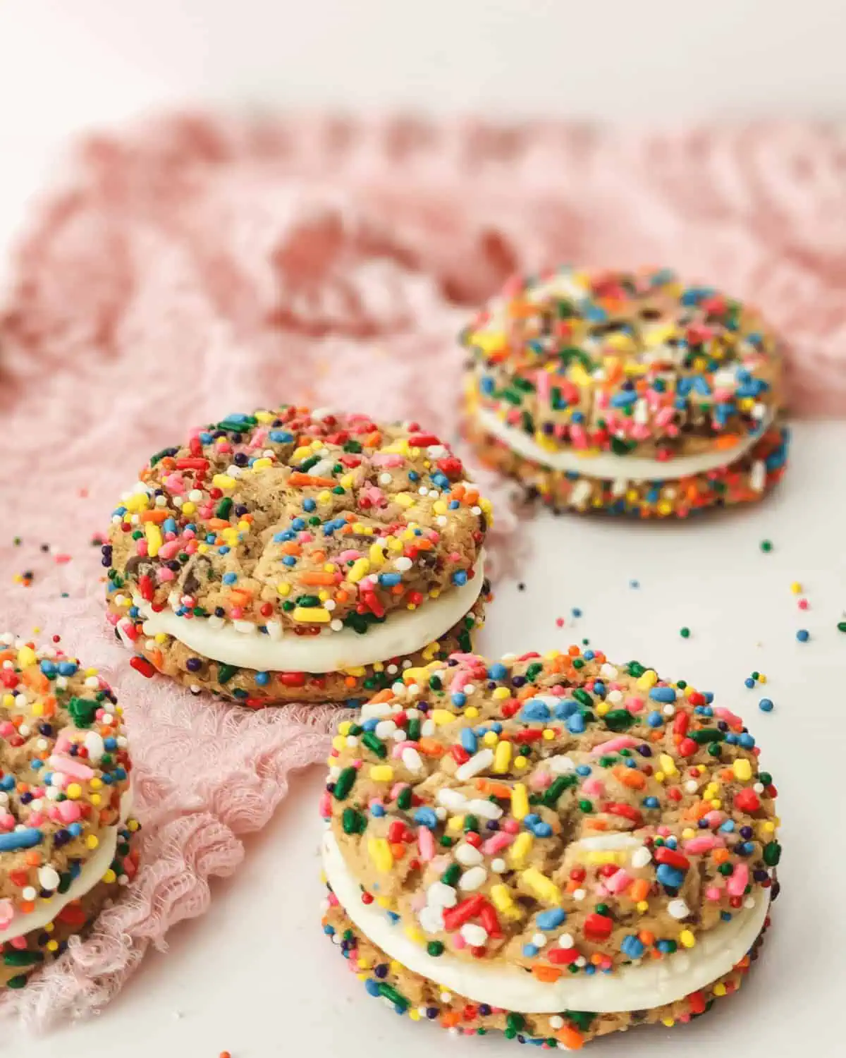 5 Ingredient Funfetti Sugar Cookie Sandwiches