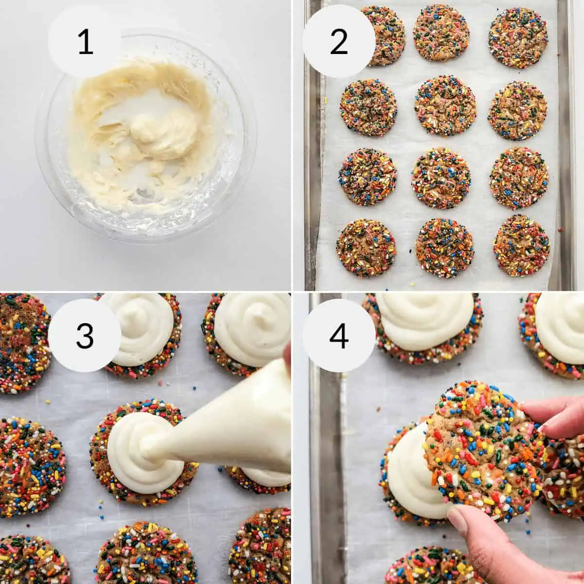 5 Ingredient Funfetti Sugar Cookie Sandwiches