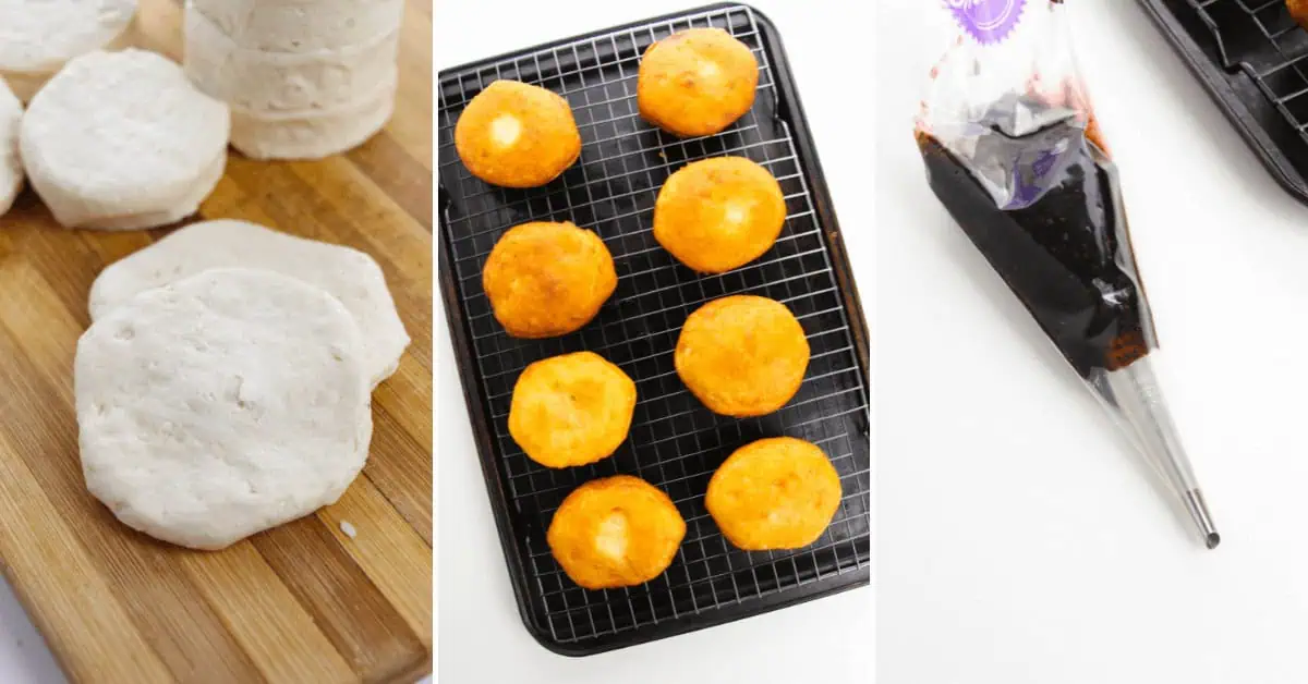 Raspberry Jelly Biscuit Donuts